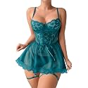 Lilosy Sexy Badydoll Lingerie Dress Women Outfits with Thong 3XS-6XL