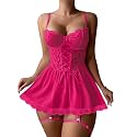 Lilosy Sexy Badydoll Lingerie Dress Women Outfits with Thong 3XS-6XL