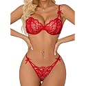 Lilosy Sexy Lingerie Set 2 Piece Women Push Up Bra and Panty 3XS-5XL