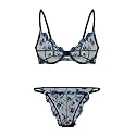 Lilosy Sexy Lingerie Set 2 Piece Women Push Up Bra and Panty 3XS-5XL