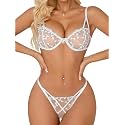 Lilosy Sexy Lingerie Set 2 Piece Women Push Up Bra and Panty 3XS-5XL