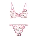 Lilosy Sexy Lingerie Set 2 Piece Women Push Up Bra and Panty 3XS-5XL