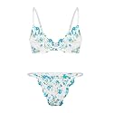 Lilosy Sexy Lingerie Set 2 Piece Women Push Up Bra and Panty 3XS-5XL