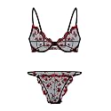 Lilosy Sexy Lingerie Set 2 Piece Women Push Up Bra and Panty 3XS-5XL