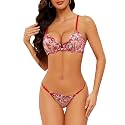 Lilosy Sexy Lingerie Set 2 Piece Women Push Up Bra and Panty 3XS-5XL