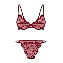 Lilosy Sexy Lingerie Set 2 Piece Women Push Up Bra and Panty 3XS-5XL