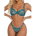 Lilosy Sexy Lingerie Set 2 Piece Women Push Up Bra and Panty 3XS-5XL