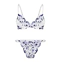 Lilosy Sexy Lingerie Set 2 Piece Women Push Up Bra and Panty 3XS-5XL