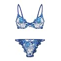 Lilosy Sexy Lingerie Set 2 Piece Women Push Up Bra and Panty 3XS-5XL