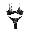 Lilosy Sexy Lingerie Set 2 Piece Women Push Up Bra and Panty 3XS-5XL