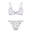 Lilosy Sexy Lingerie Set 2 Piece Women Push Up Bra and Panty 3XS-5XL