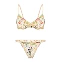 Lilosy Sexy Lingerie Set 2 Piece Women Push Up Bra and Panty 3XS-5XL