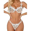 Lilosy Sexy Lingerie Set 2 Piece Women Push Up Bra and Panty 3XS-5XL