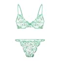 Lilosy Sexy Lingerie Set 2 Piece Women Push Up Bra and Panty 3XS-5XL