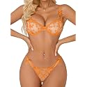 Lilosy Sexy Lingerie Set 2 Piece Women Push Up Bra and Panty 3XS-5XL