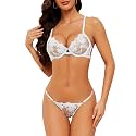 Lilosy Sexy Lingerie Set 2 Piece Women Push Up Bra and Panty 3XS-5XL