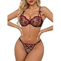 Lilosy Sexy Lingerie Set 2 Piece Women Push Up Bra and Panty 3XS-5XL