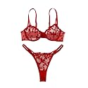 Lilosy Sexy Lingerie Set 2 Piece Women Push Up Bra and Panty 3XS-5XL
