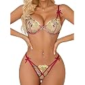 Lilosy Sexy Lingerie Set 2 Piece Women Push Up Bra and Panty 3XS-5XL