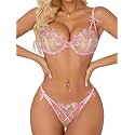 Lilosy Sexy Lingerie Set 2 Piece Women Push Up Bra and Panty 3XS-5XL