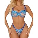 Lilosy Sexy Lingerie Set 2 Piece Women Push Up Bra and Panty 3XS-5XL