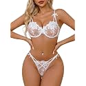 Lilosy Sexy Lingerie Set 2 Piece Women Push Up Bra and Panty 3XS-5XL