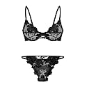 Lilosy Sexy Lingerie Set 2 Piece Women Push Up Bra and Panty 3XS-5XL