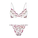 Lilosy Sexy Lingerie Set 2 Piece Women Push Up Bra and Panty 3XS-5XL