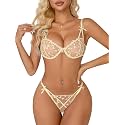 Lilosy Sexy Lingerie Set 2 Piece Women Push Up Bra and Panty 3XS-5XL