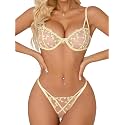 Lilosy Sexy Lingerie Set 2 Piece Women Push Up Bra and Panty 3XS-5XL