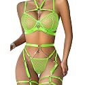 Lilosy Sexy Lingerie Set 3 Pcs Women Strappy Bra and Panty