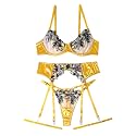 Lilosy Sexy Lingerie Set 3 Piece Women Outfit Bra and Panty
