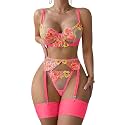 Lilosy Sexy Lingerie Set 3 Piece Women Outfit Bra and Panty