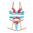 Lilosy Sexy Lingerie Set 3 Piece Women Outfit Bra and Panty