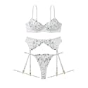 Lilosy Sexy Lingerie Set 3 Piece Women Outfit Bra and Panty