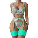 Lilosy Sexy Lingerie Set 3 Piece Women Outfit Bra and Panty
