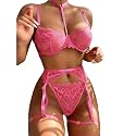 Lilosy Sexy Lingerie Set 3 Piece Women with Garter Belt