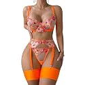 Lilosy Sexy Lingerie Set 3 Piece Women Outfit Bra and Panty