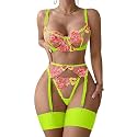 Lilosy Sexy Lingerie Set 3 Piece Women Outfit Bra and Panty