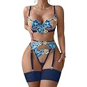 Lilosy Sexy Lingerie Set 3 Piece Women Outfit Bra and Panty