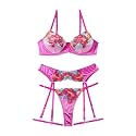 Lilosy Sexy Lingerie Set 3 Piece Women Outfit Bra and Panty