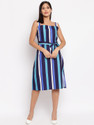 Lilots Women A-line Multicolor Knee Length Dress