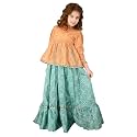 LILPICKS Girls Bandhani Printed Peplum Choli with