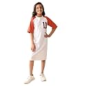 LILPICKS Girls Colorblock Trapeze Drop Shoulder Dress