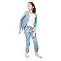 LILPICKS Girls Light Denim Wash Cargo Jogger