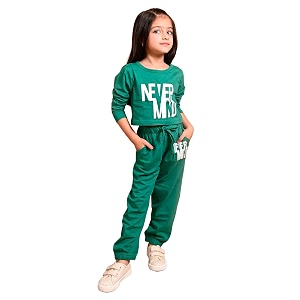 LILPICKS Girls Never Mind Printed Crop Top