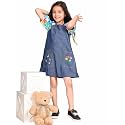 LILPICKS Printed Sleeves A-line Solid Pocket DressFor