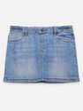 Lilpicks Girls Solid Skorts Blue Skirt