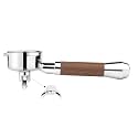 LILQ 54mm Spouted Portafilter Compatible with Breville Barista Express, Barista Pro, Bambino, and More – 18-20g basket included (WalnutV2Fusion, 54mm Double Spouts)