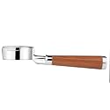 LILQ 58mm Bottomless Naked 2 Ears Portafilter Compatible with E61 Grouphead Machines– Includes 18–20g Basket(Rosewood Flat, 58mm For E61)